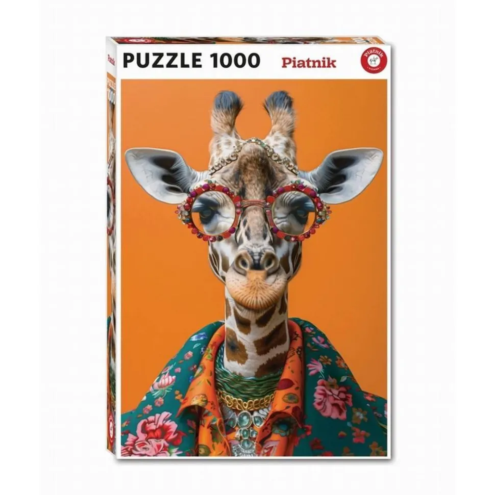 Puzzle 1000 pièces : Crazy giraffe - Piatnik