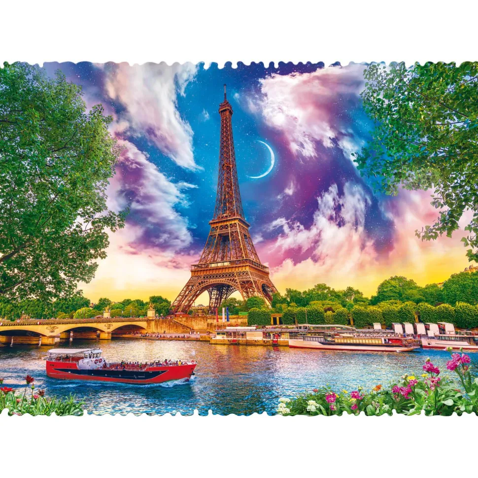 Puzzle 600 pièces : Crazy Shapes : Ciel au-dessus de Paris - Trefl