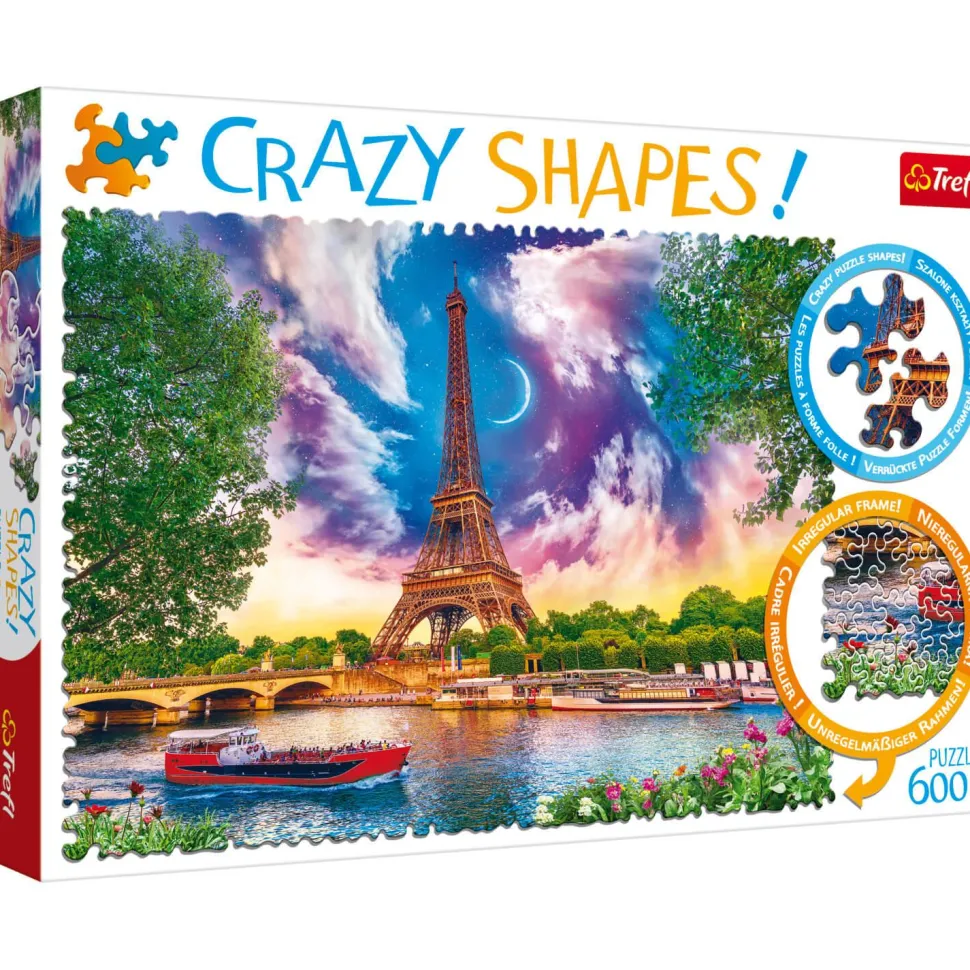 Puzzle 600 pièces : Crazy Shapes : Ciel au-dessus de Paris - Trefl