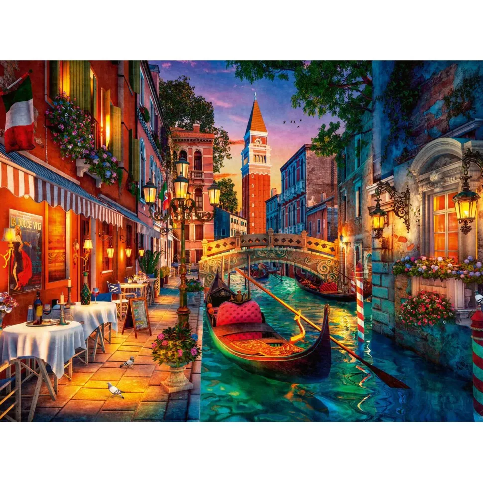Puzzle 1000 pièces : Croisière sur les canaux à Venise - Ravensburger