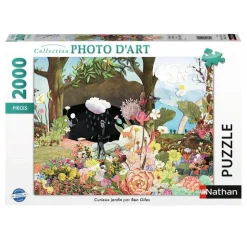 Puzzle 2000 pièces : Curieux Jardin - Nathan