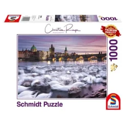 Puzzle 1000 pièces : Cygnes de Prague, Christian Ringer - Schmidt