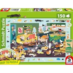 Puzzle 150 pièces : Des chats en pagaille - Schmidt