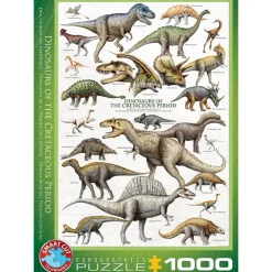 Puzzle 1000 pièces : Dinosaures de la période du Crétacé - Eurographics