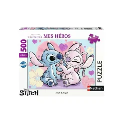 Puzzle 500 pièces : Disney : Stitch & Angel - Nathan