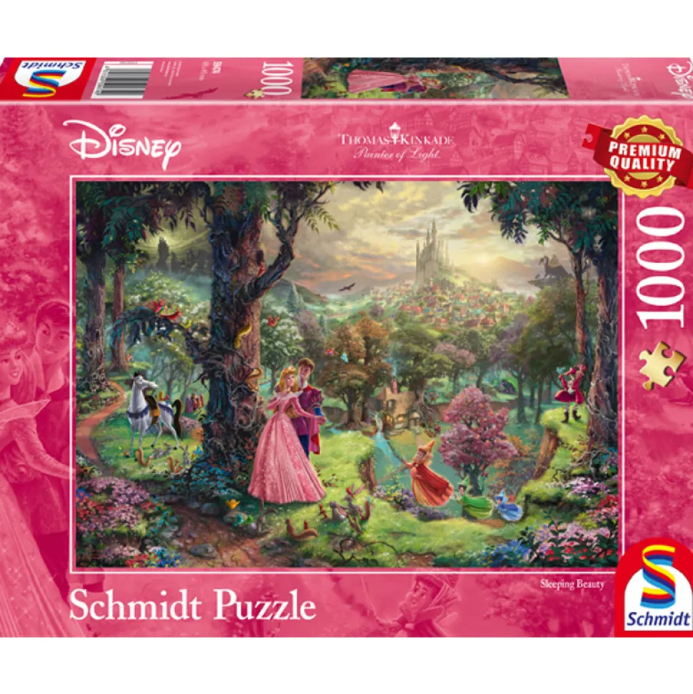 Puzzle 1000 pièces : Disney : Thomas Kinkade : La Belle au bois dormant - Schmidt