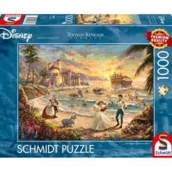 Puzzle 1000 pièces : Disney, La Petite Sirène : Célébration de l'Amour, Thomas Kinkade - Schmidt