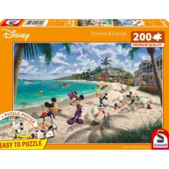 Puzzle 200 pièces : Disney, Mickey & Minnie en Floride - Schmidt