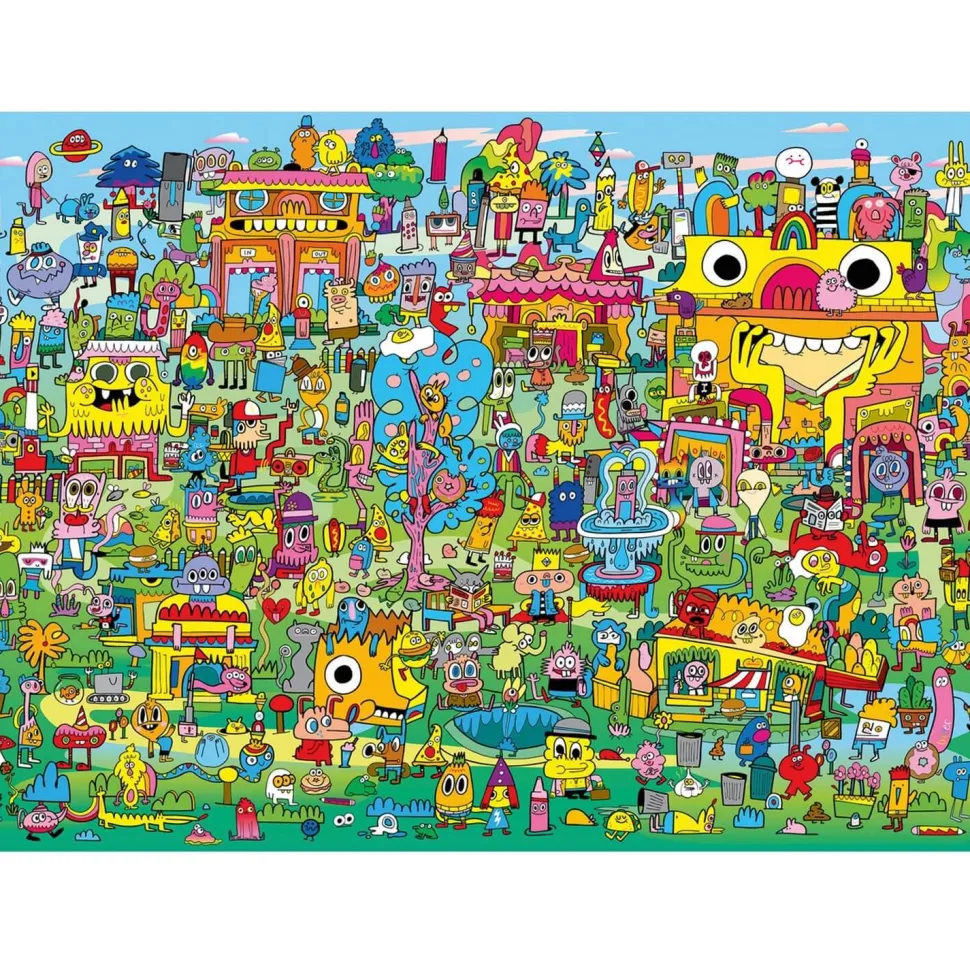 Puzzle 1000 pièces : Doodle Village - Heye