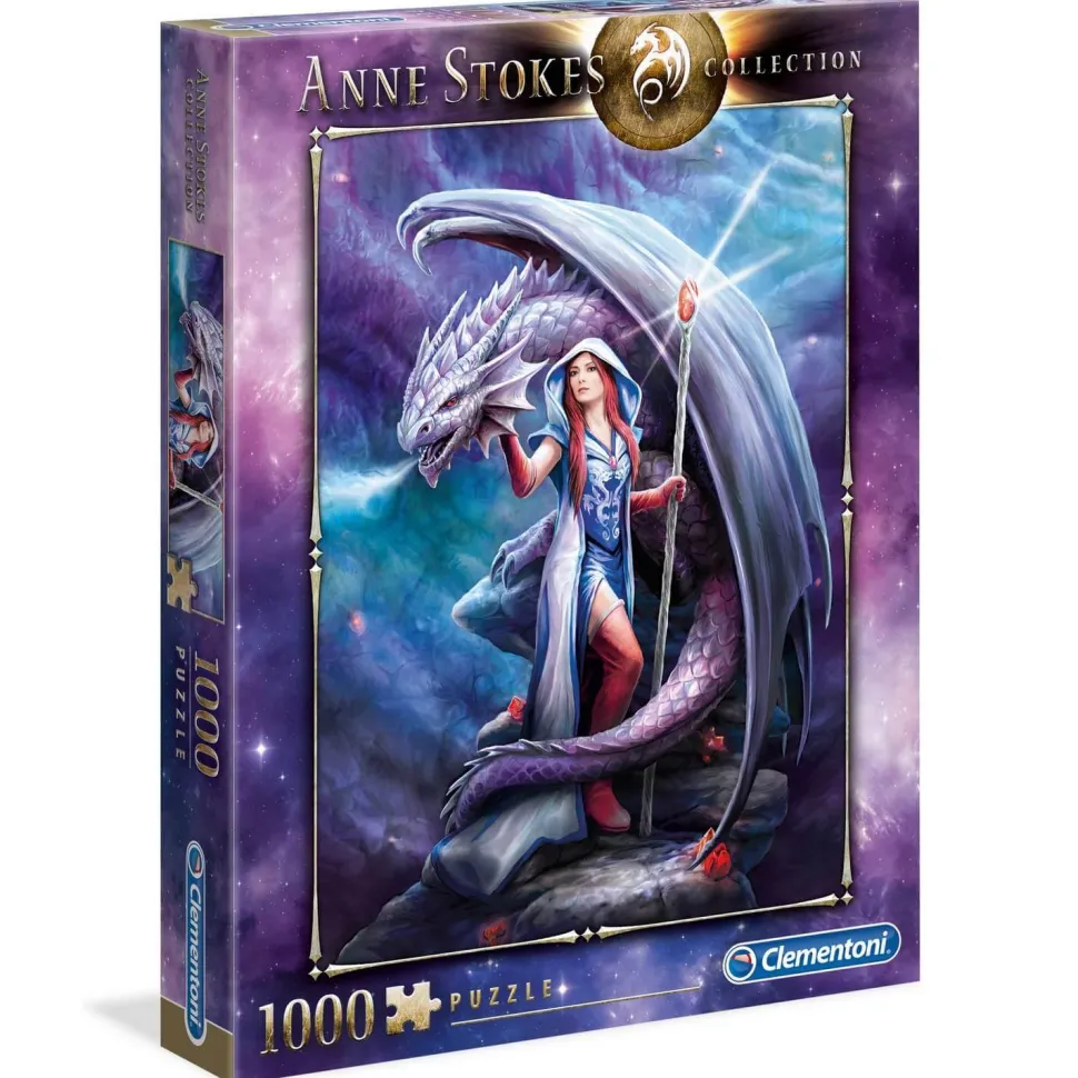 Puzzle 1000 pièces : Dragon Mage, Anne Stokes - Clementoni