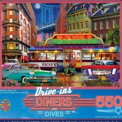 Puzzle 550 pièces : Drive-Ins, Diners et Plongées - Rickey's Diner Car - Master Pieces