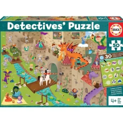 Puzzle 50 pièces : Détective puzzle : Château - Educa