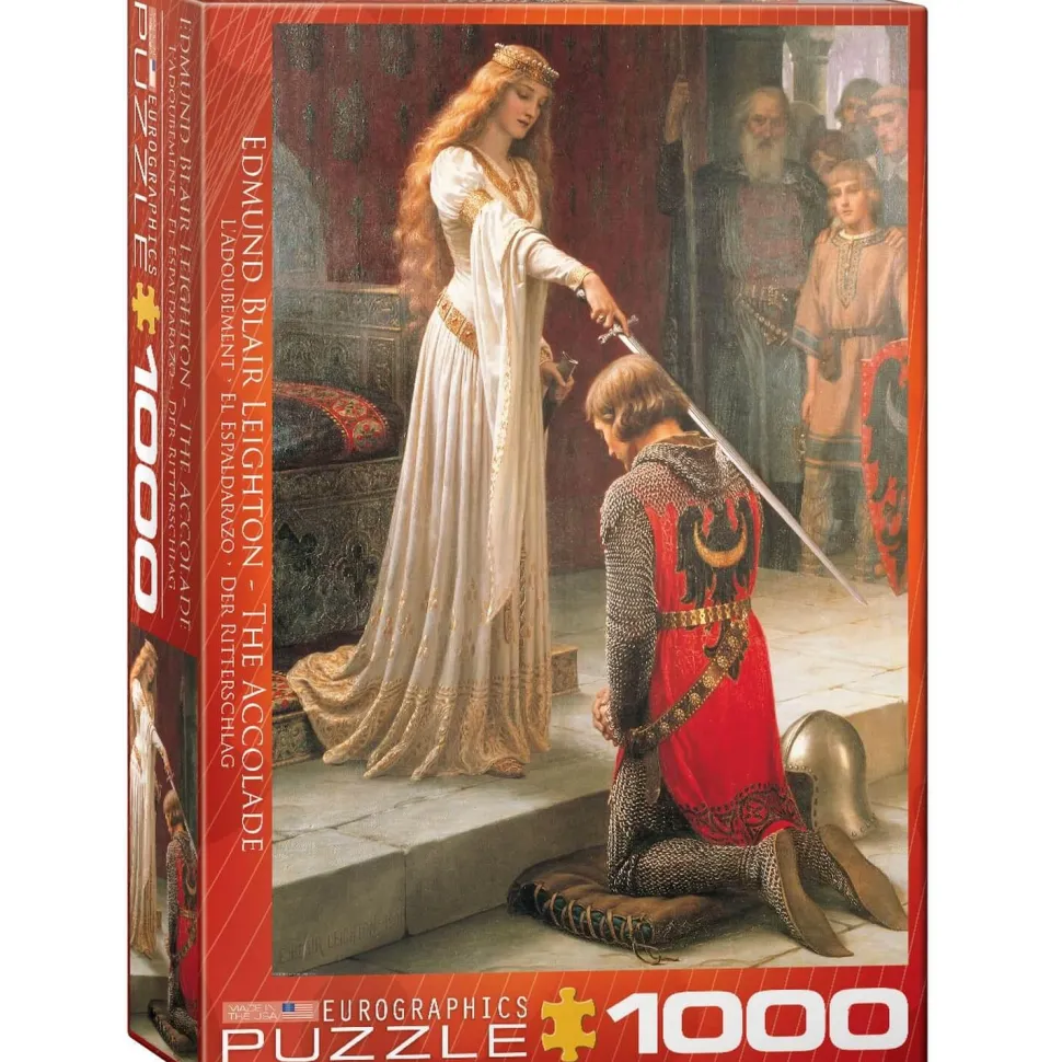 Puzzle 1000 pièces : Edmung Blair Leighton : L'adoubement - Eurographics