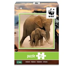 Puzzle 100 pièces : Eléphants - WWF