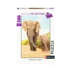 Puzzle 500 pièces : Eléphants dans les steppes - Nathan