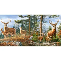 Puzzle 4000 pièces : Famille Cerf Royal - Castorland
