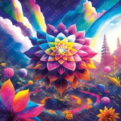 Puzzle 1023 pièces : Fleur à Géométrie Sacrée - Édition Spéciale Elif Hurdogan - Magnolia