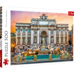 Puzzle 500 pièces : Fontaine deTrevi, Rome - Trefl