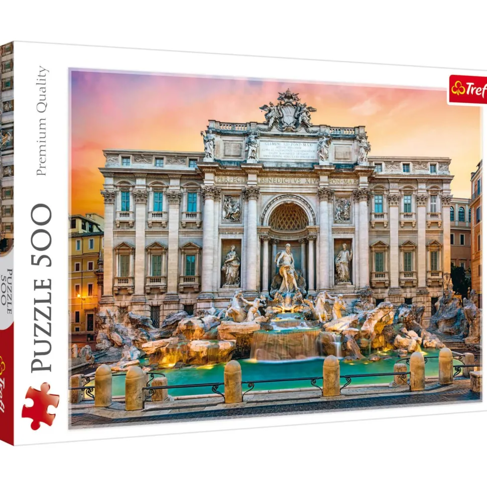 Puzzle 500 pièces : Fontaine deTrevi, Rome - Trefl