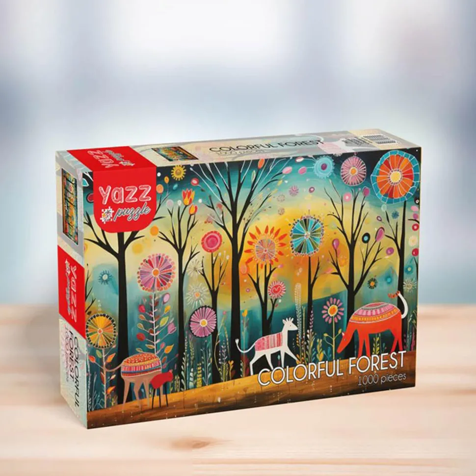 Puzzle 1000 pièces : Forêt colorée - Yazz puzzle