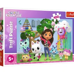 Puzzle 100 pièces : Gabby et la maison magique - Trefl
