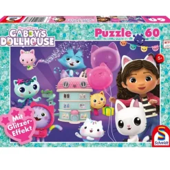 Puzzle 60 pièces : Gabby's Dollhouse - Fête d’anniversaire dans la maison de poupée - Schmidt