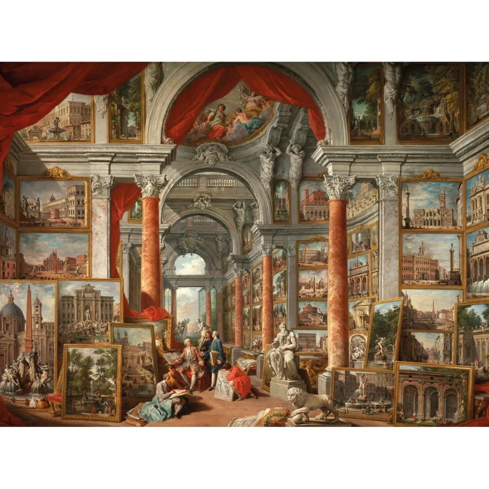 Puzzle 3000 pièces : Galerie de photos avec vues de la Rome moderne - Ks Games