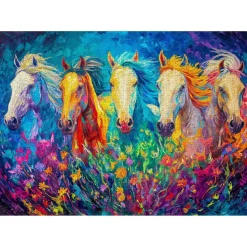 Puzzle 1000 pièces : Galop Lumineux - EnjoyPuzzle