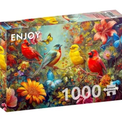 Puzzle 1000 pièces : Gazouillis et battements d'ailes - EnjoyPuzzle
