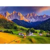Puzzle 1000 pièces : Église dans les Dolomites, Italie - EnjoyPuzzle