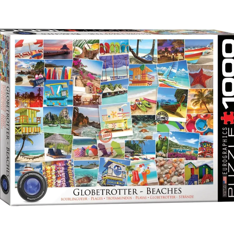Puzzle 1000 pièces : Globe-trotteur : Plages - Eurographics