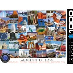 Puzzle 1000 pièces : Globetrotter, USA - Eurographics