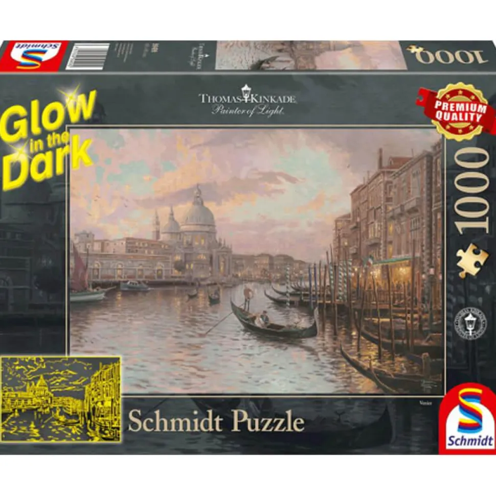 Puzzle 1000 pièces : Glow in the Dark : Dans les rues de Venise - Schmidt