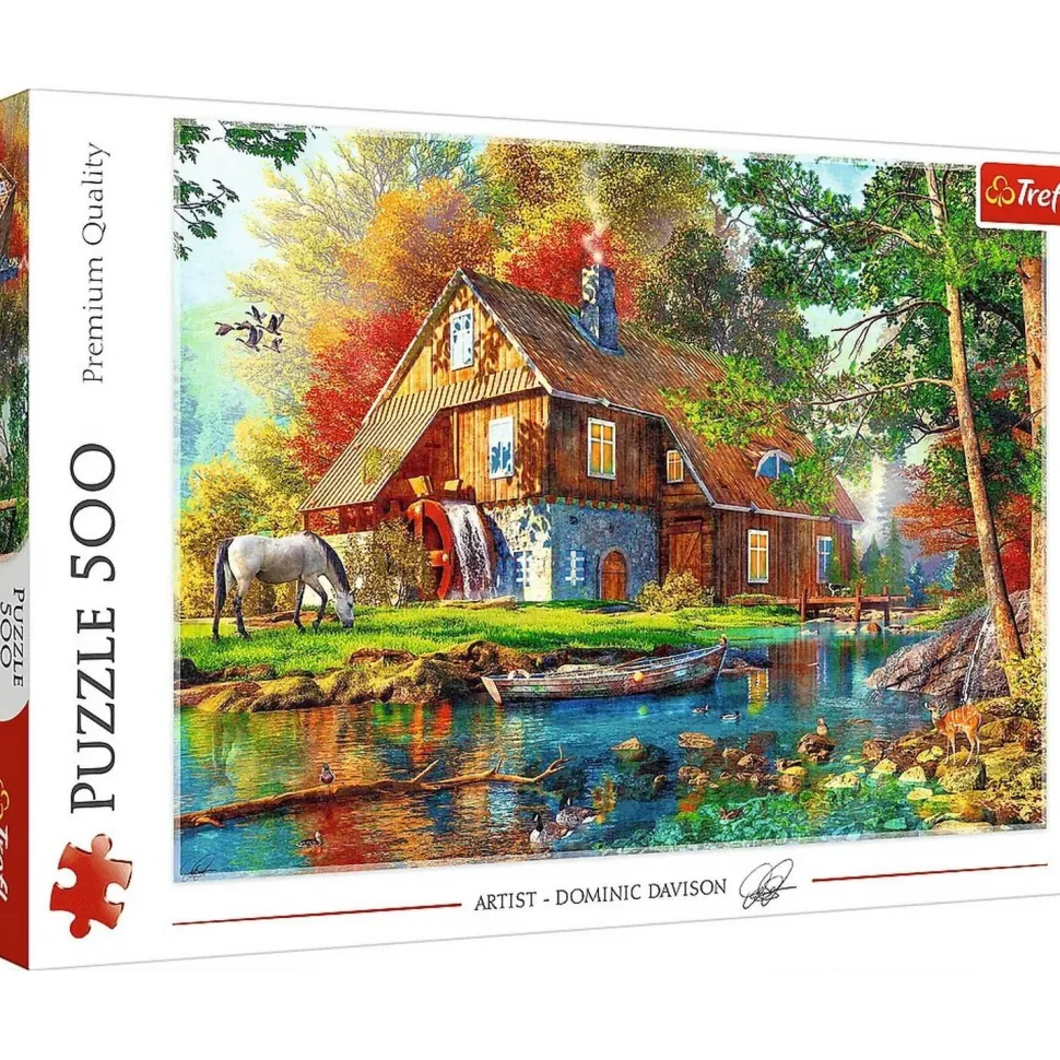 Puzzle 500 pièces : Gîte au bord de la rivière - Trefl