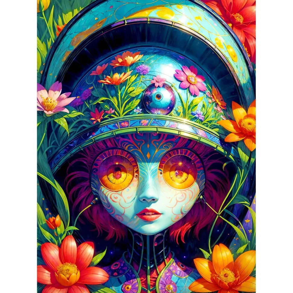 Puzzle 1000 Pièces : Guerrier Floral - EnjoyPuzzle