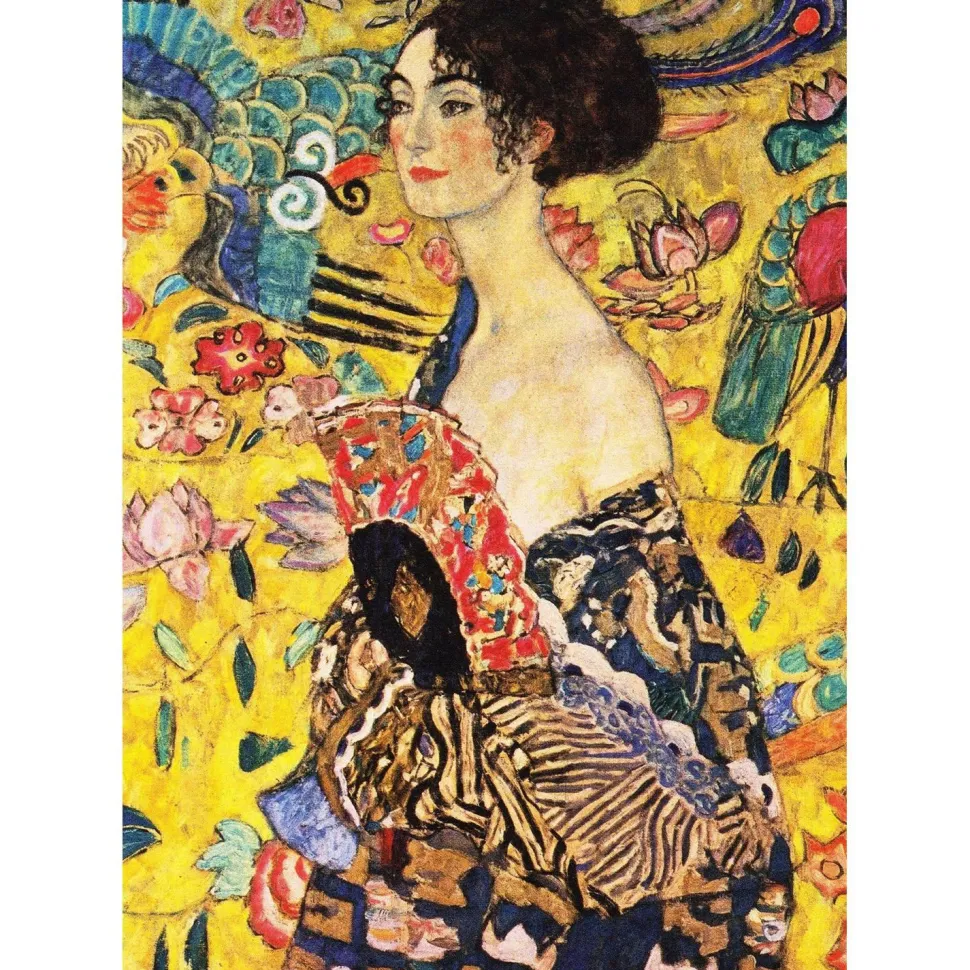 Puzzle 1000 pièces : Gustav Klimt : La Dame à l'éventail - EnjoyPuzzle