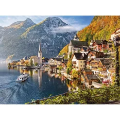 Puzzle 2000 pièces : Hallstatt dans la lumière du matin - CherryPazzi