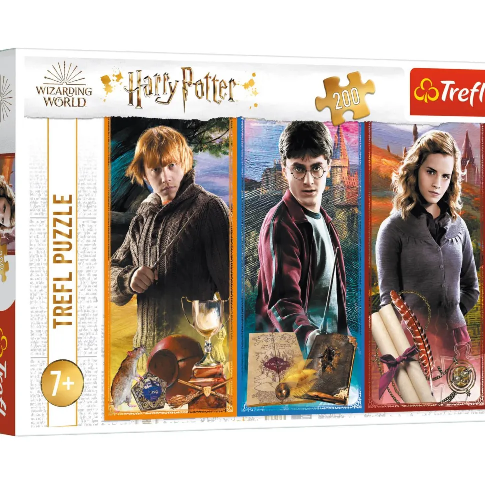 Puzzle 200 pièces : Harry Potter - Dans le monde de la magie et de la sorcellerie - Trefl