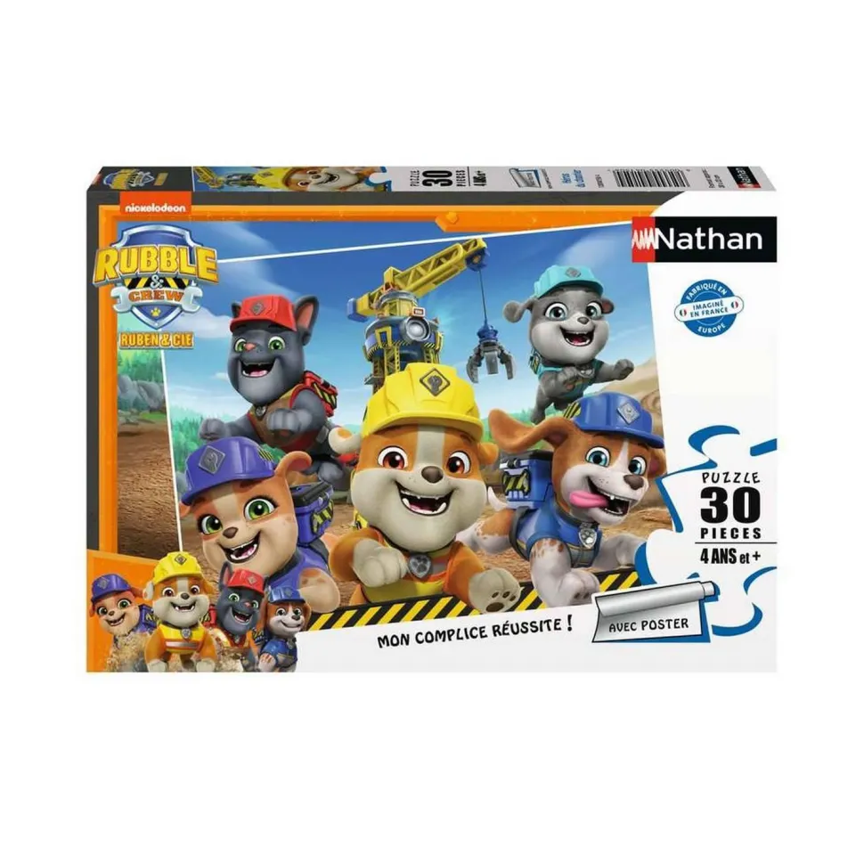 Puzzle 30 pièces : Heros du chantier - Ruben & Cie - Nathan