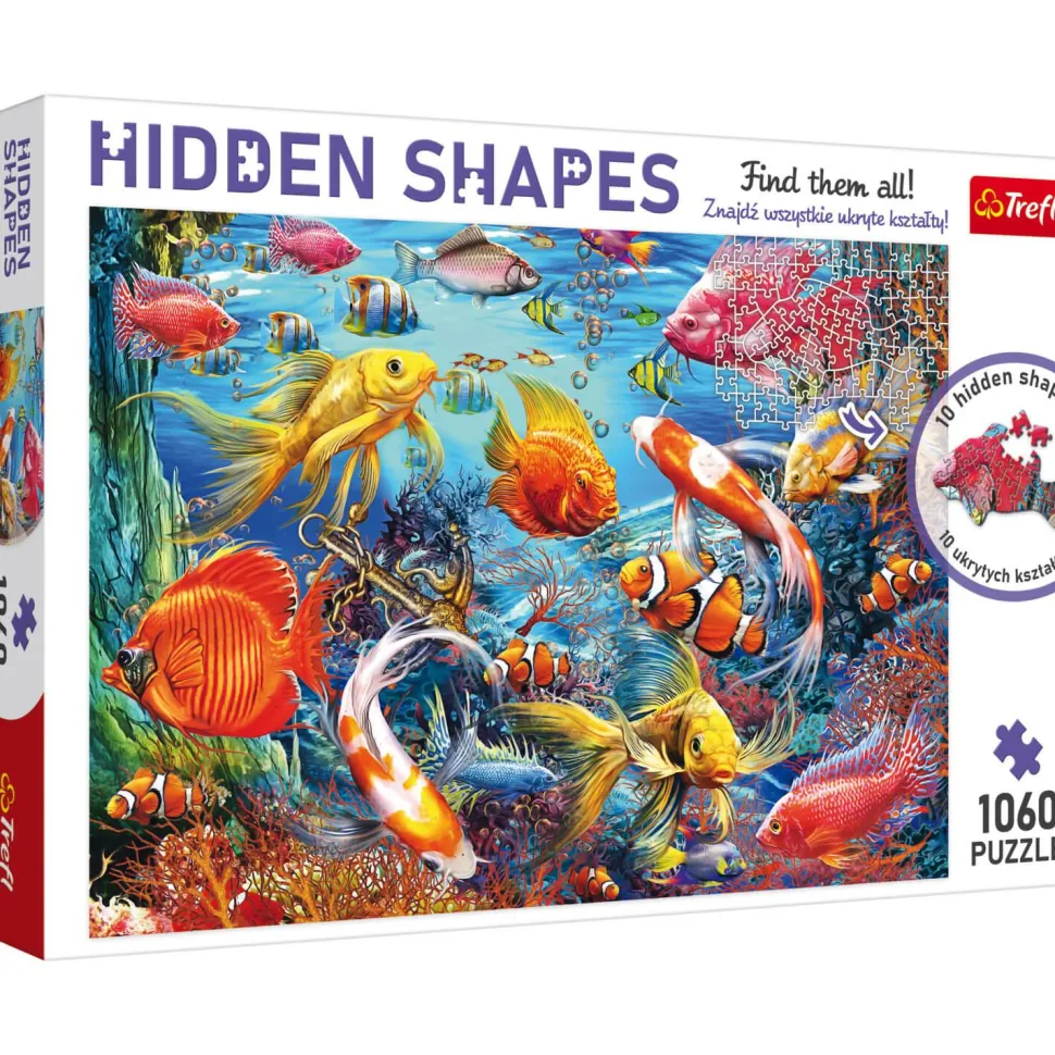 Puzzle 1060 pièces : Hidden Shapes : Vie sous-marine - Trefl