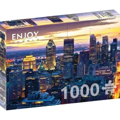 Puzzle 1000 Pièces : Horizon de Montréal la nuit - Canada - EnjoyPuzzle