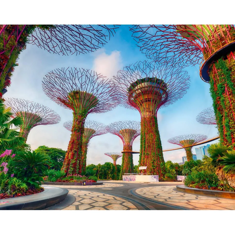 Puzzle 1500 pièces : Jardin de la baie de Singapour - Ravensburger