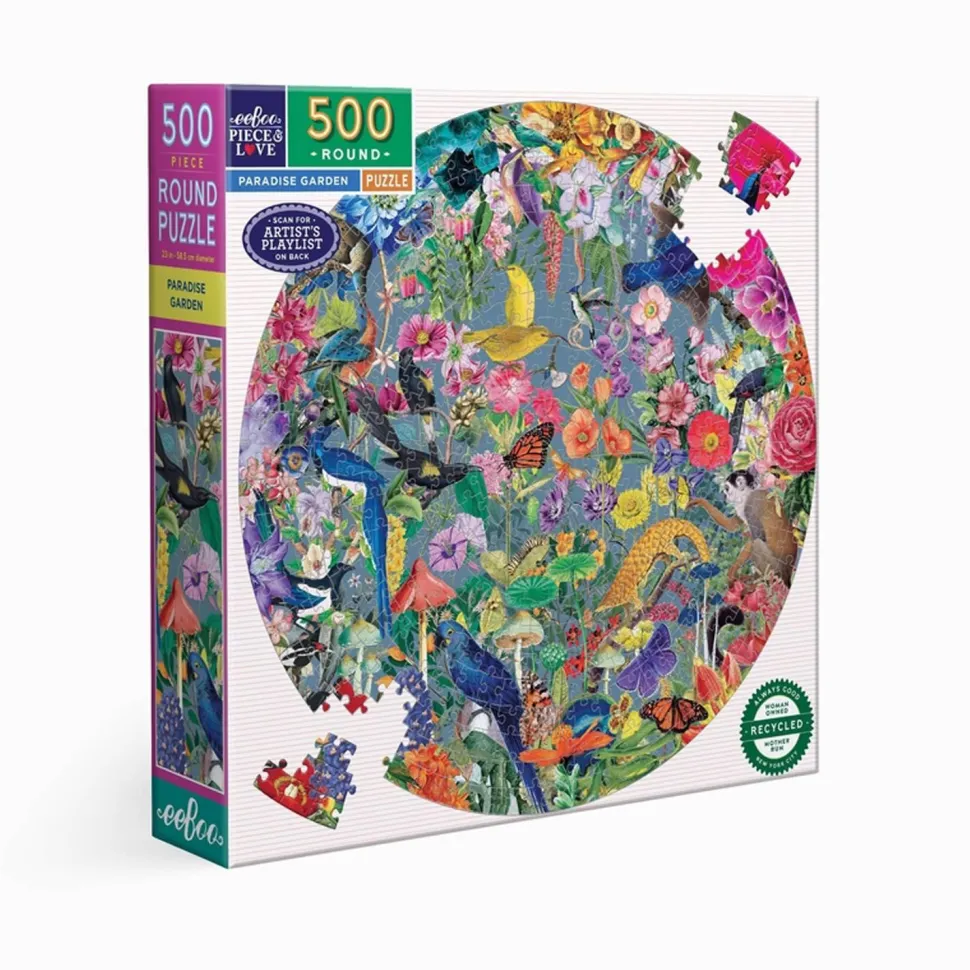 Puzzle 500 pièces : Jardin du paradis - Eeboo