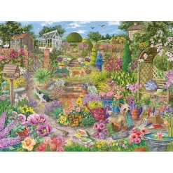 Puzzle 1000 pièces : Jardin fleuri - Gibsons