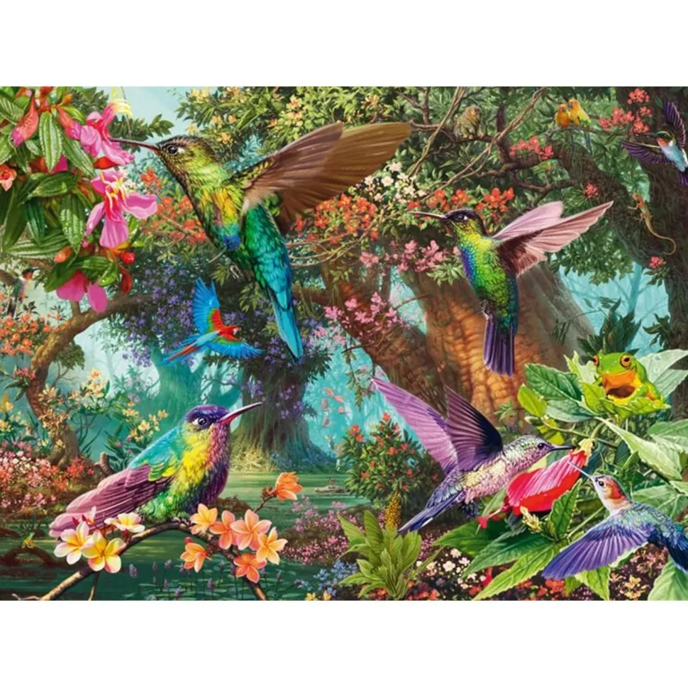 Puzzle 1000 pièces : Jeu de couleurs du colibri - Schmidt