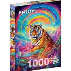 Puzzle 1000 Pièces : Là où règnent les tigres - EnjoyPuzzle