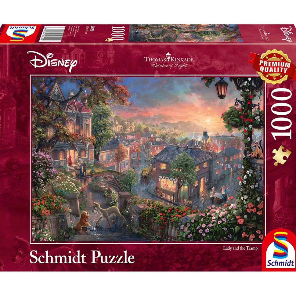 Puzzle 1000 pièces : La Belle et le Clochard, Disney - Schmidt