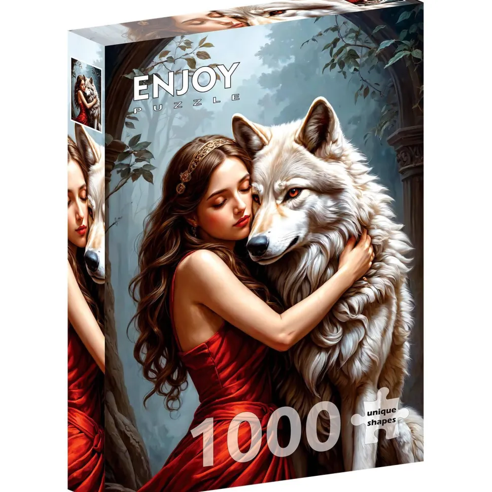 Puzzle 1000 Pièces : La Dame et le Loup - EnjoyPuzzle