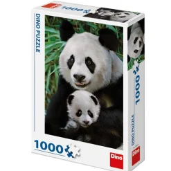 Puzzle 1000 pièces : La famille Panda - Dino