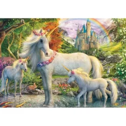 Puzzle 200 pièces : La licorne et ses poulains - Schmidt
